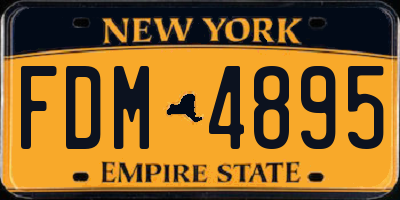 NY license plate FDM4895
