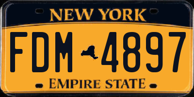 NY license plate FDM4897