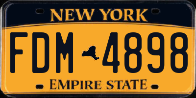 NY license plate FDM4898