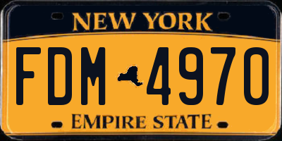 NY license plate FDM4970