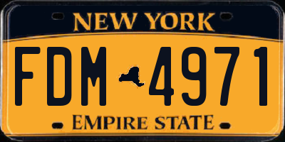 NY license plate FDM4971