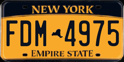 NY license plate FDM4975
