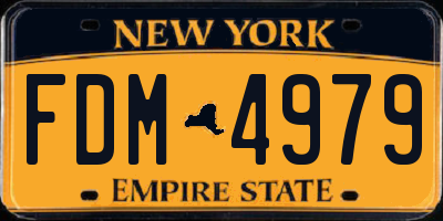 NY license plate FDM4979