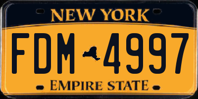 NY license plate FDM4997