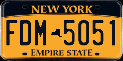 NY license plate FDM5051