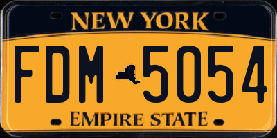 NY license plate FDM5054