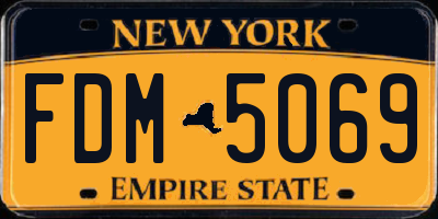 NY license plate FDM5069