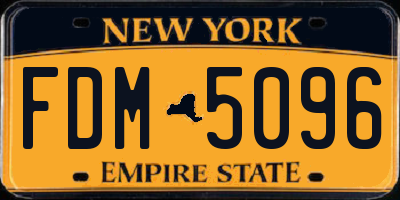 NY license plate FDM5096