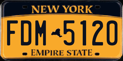 NY license plate FDM5120