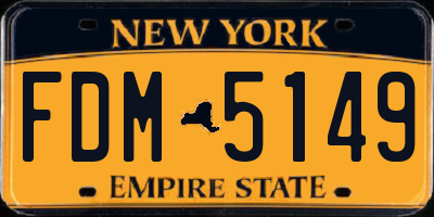 NY license plate FDM5149