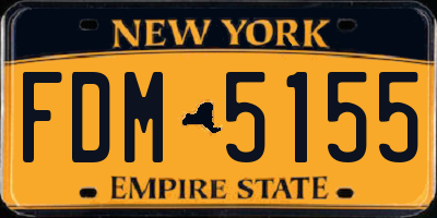 NY license plate FDM5155