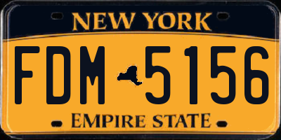 NY license plate FDM5156