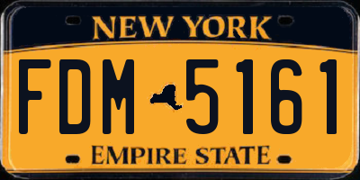 NY license plate FDM5161