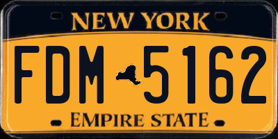 NY license plate FDM5162