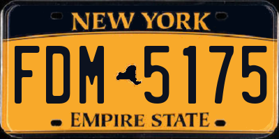 NY license plate FDM5175