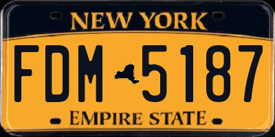 NY license plate FDM5187
