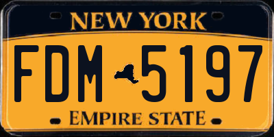 NY license plate FDM5197