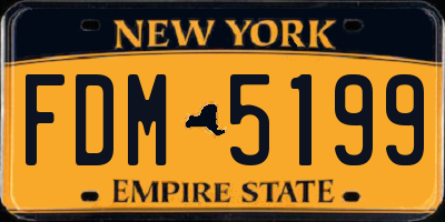 NY license plate FDM5199