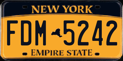 NY license plate FDM5242