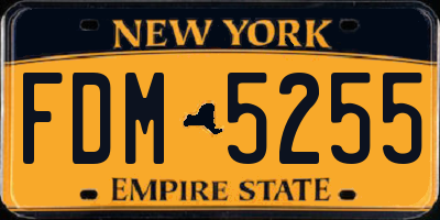 NY license plate FDM5255