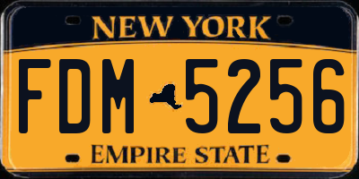 NY license plate FDM5256