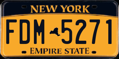 NY license plate FDM5271