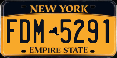 NY license plate FDM5291