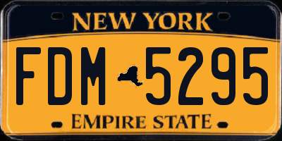 NY license plate FDM5295