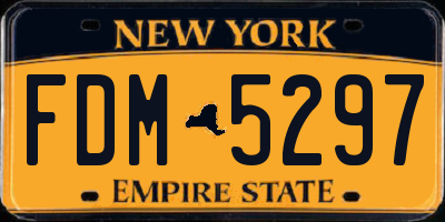 NY license plate FDM5297