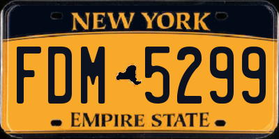 NY license plate FDM5299