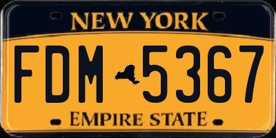 NY license plate FDM5367