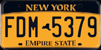 NY license plate FDM5379