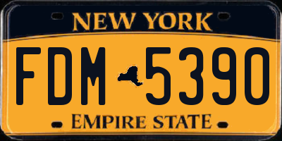 NY license plate FDM5390