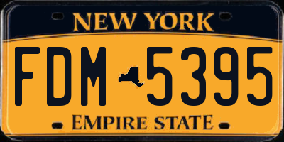 NY license plate FDM5395