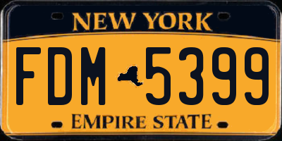 NY license plate FDM5399