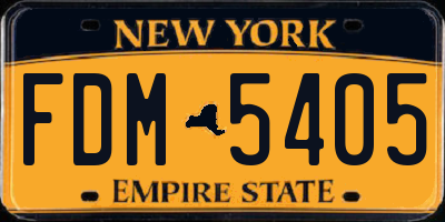 NY license plate FDM5405