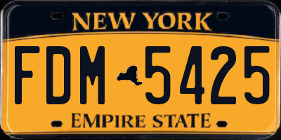 NY license plate FDM5425