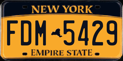 NY license plate FDM5429