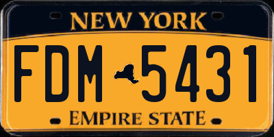 NY license plate FDM5431