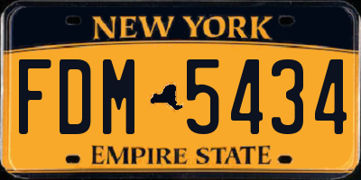 NY license plate FDM5434