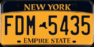 NY license plate FDM5435