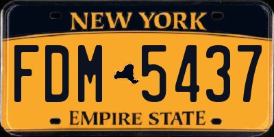 NY license plate FDM5437