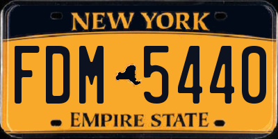 NY license plate FDM5440