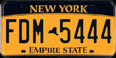 NY license plate FDM5444