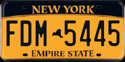 NY license plate FDM5445
