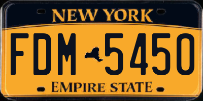 NY license plate FDM5450