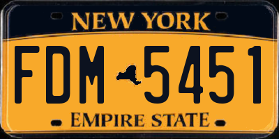 NY license plate FDM5451