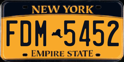 NY license plate FDM5452