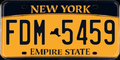 NY license plate FDM5459