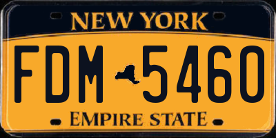 NY license plate FDM5460